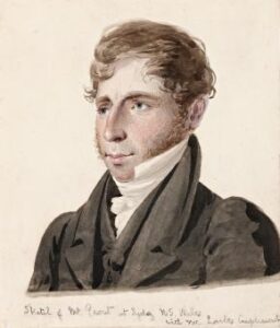 Lot 24, Augustus Earle, Sketch of Mr Prout N.S. Wales, c.1828, est. $75,000-$95,000. Piercing Prout
