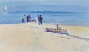 Fisherman, Coogee Beach, by Elioth Gruner achieved $164,700 at Sotheby's on May 3