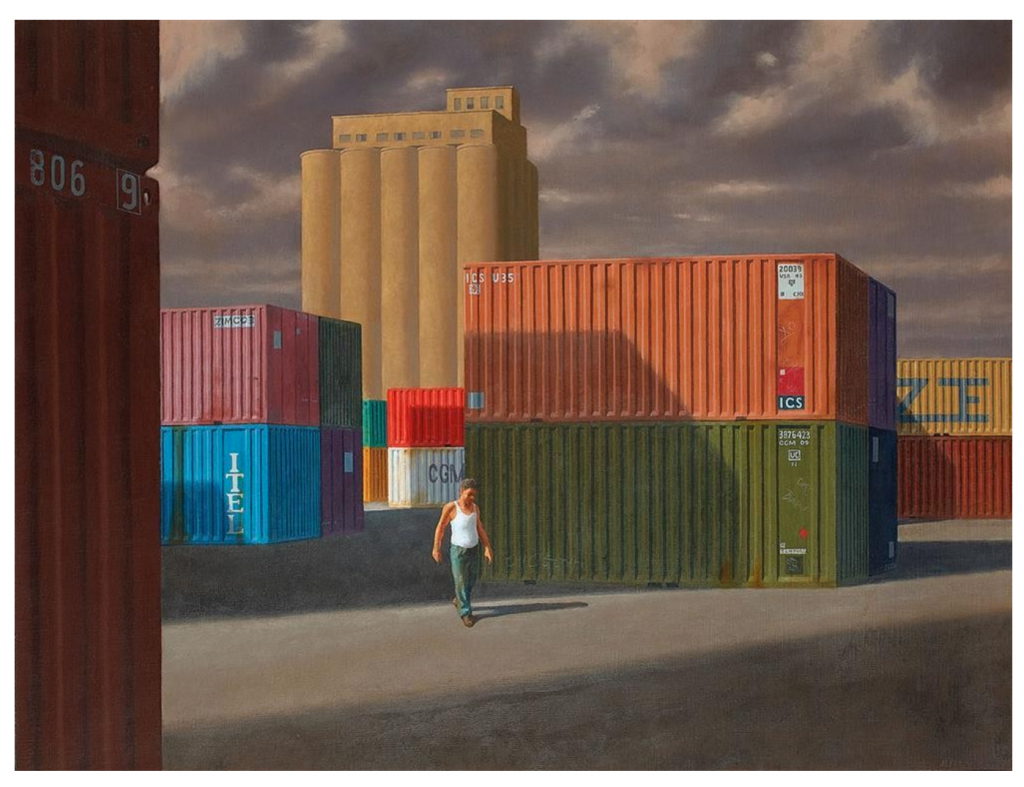 Jeffrey Smart Containers and Silos at Livorno